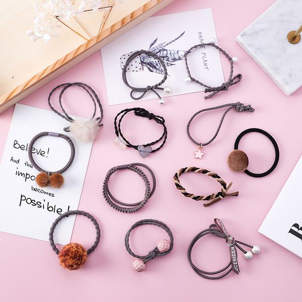 

dreamy bubble women hair scrunchies 12pc/pack korean elastic hair bands girls accessories gifts