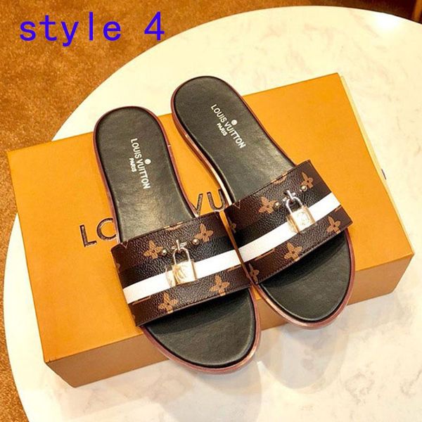 

women slippers fashion leather bottom sandals summer comfortable fine casual shoes flats flip flops with original box, Black