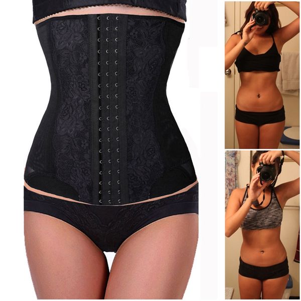 

slimming body waist tummy xs-2xl trimmer 7 steel bone women's breathable waist trainer cincher belt control shapewear girdle