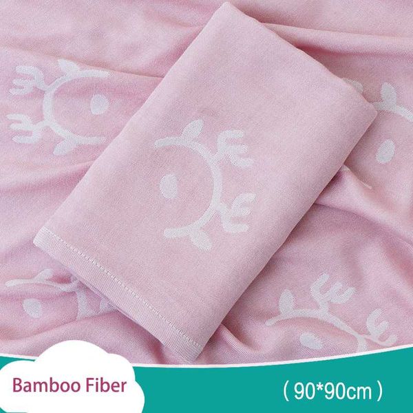 

2-layer baby blankets infant swaddle baby bath towels towels super soft bamboo fiber material products 90*90cm