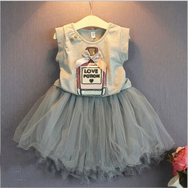 

toddler girl summer tutu skirts with sleeveless t-shirt 2pcs set