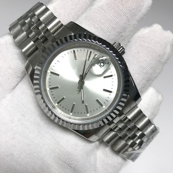

17 colors v3 automatic 2813 mechanical watch men datejust 41mm silver dial solid clasp president men watches male sweeping wristwatch, Slivery;brown