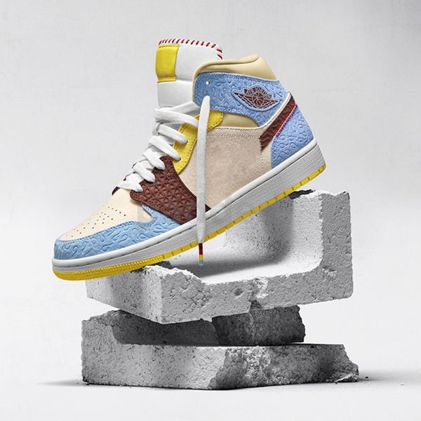 

new paris maison chateau rouge x fearless 1 mid men basketball shoes 1s african style mens trainers women designer sport sneakers size 36-46, White;red