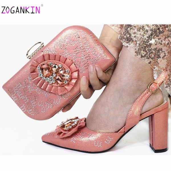 

latest peach color wedding clutch bag match african women shoes and bag matching set italian shoes and match for party, Black