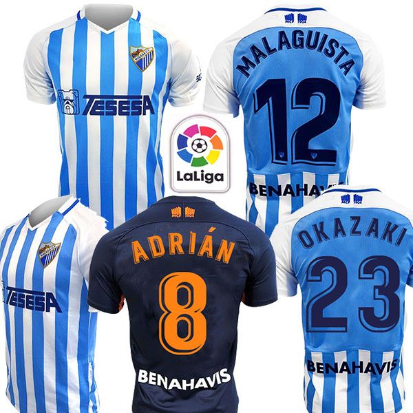 

camiseta de fÃºtbol malaga okazaki 2019 20 de calidad tailandesa adriÃ¡n 19 20 malaguista local visitante 3er fÃºtbol camisetas malaguista, Black;yellow