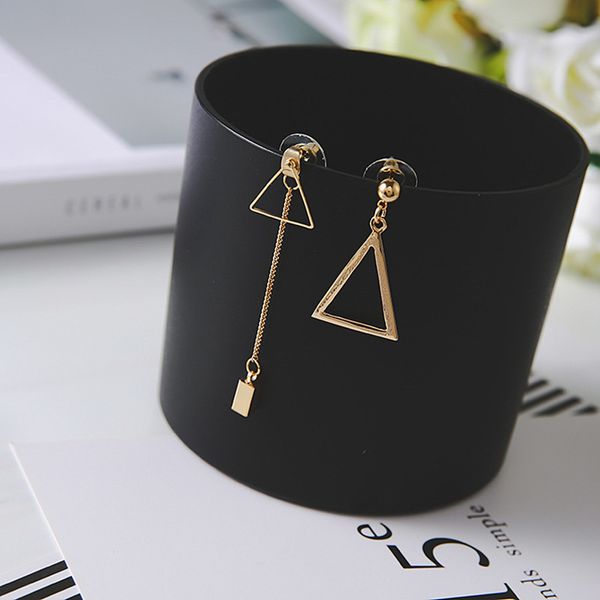 

modern women's earrings asymmetry long tassel women dangle earrings korean fashion refreshing female jewelry accessories, Silver