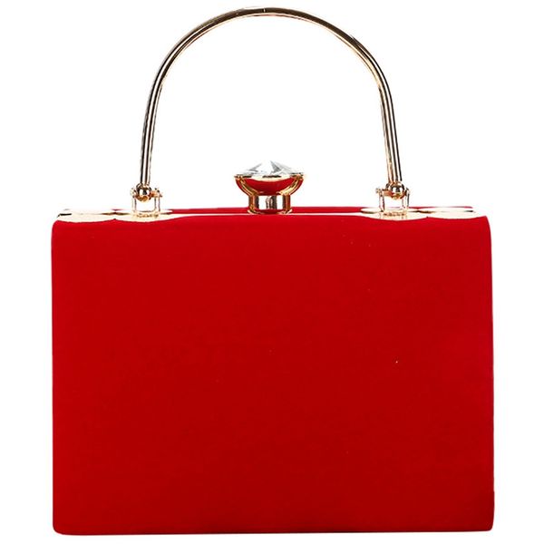 

velvet evening bag hardware style handbag shoulder messenger bag simple mobile phone