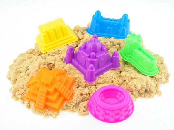 

6 pcs/set play sand outdoor toys for children summer seaside beach toy baby building sand castle mold kids model tools sets