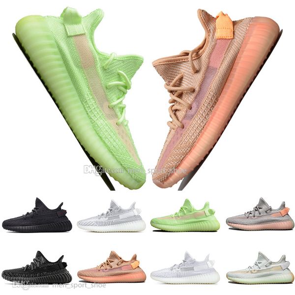 

лучшее качество kanye west clay v2 статический отражающий gid glow in the dark мужские кроссовки гиперпространство true form женщины спортив
