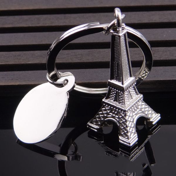 

paris tower key rings fashion jewelry key chain for aviation promotional gifts creative paris metal plane keychain, Silver