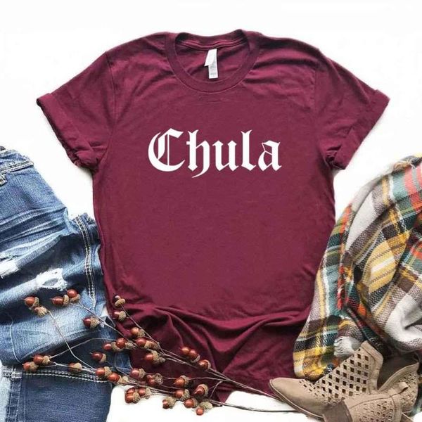 

women's t-shirt chula latina print women tshirts cotton casual funny t shirt for lady tee hipster 6 color drop ship na-654, White