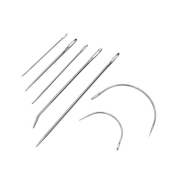 

stainless steel sewing needles sewing fabric leather bodkin diy apparel for blankets clothes bags sofas car seat 7pcs/set, Black