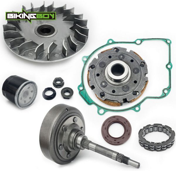 

bikingboy for hisun 500 700 utv atv supermach excalibur primary sheave clutch carrier housing pad shoe oneway gasket seal filter