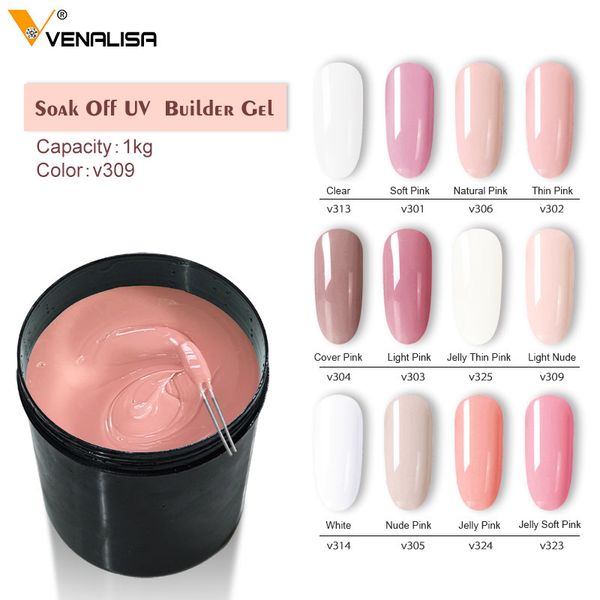 

uv builder gel 1kg bulk package french art salon crystal transparent nail hard 12 camouflage jelly color uv led gel cover, Red;pink