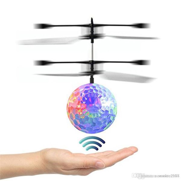 

newstore glare crystal rc drone flying ball aircraft helicopter toy led flashing toys electric remote control for kids led gadget