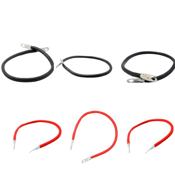 

6pcs car solar 5awg ground copper cable power inverter wire system black&red