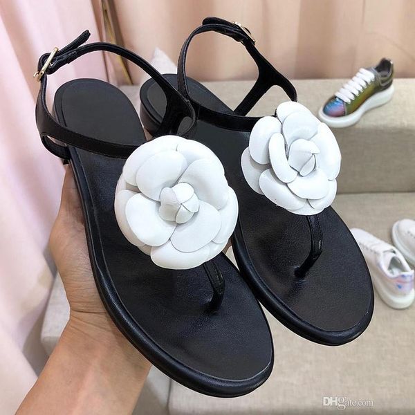 

new womens fashion sandals casual flower slippers beach sandals female star flat jelly lady g non-slip female sandals with qt, Black