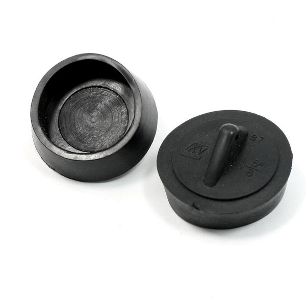 

uxcell 1 5/8" diameter water sink plug black rubber disposal ser 2 pcs