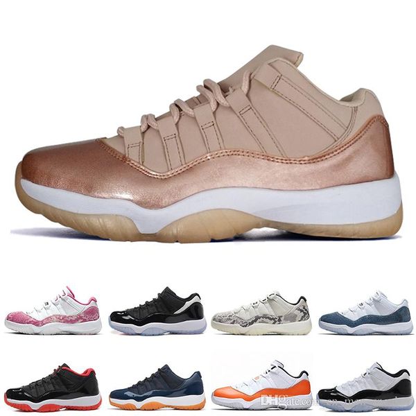 

11 low rose gold infrared 23 men basketball shoes universe sneakerskin cool grey 11s mens women athletic sports designer sneakers, White;red