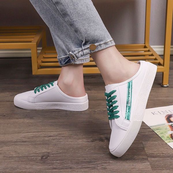 

2020 women sandals summer shoes flat half slippers canvas shoes sneakers flip flops woman platform sandals plus size 35-40, Black