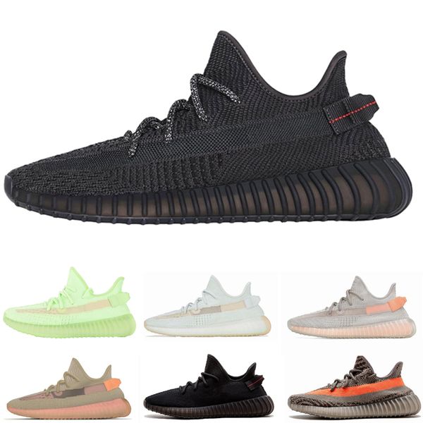 

2019 V2 Static Clay Glow In The Dark True Form Гиперпространство Мужские женские кроссовки Kanye West Beluga