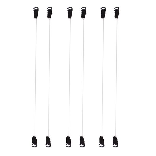 

3 pairs black elastic fish line nylon wire hook for hair extensions hairpieces