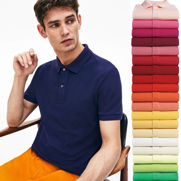 

new fashion mens t shirts mens polos small embroidery clothing men fabric letter polo t-shirt collar, White;black