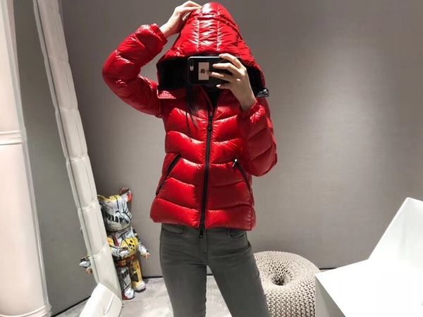 

fashion women's winter hooded short down jacket pop star coats hooded lady down parkas waterproof winderproof ladies down coat, Black