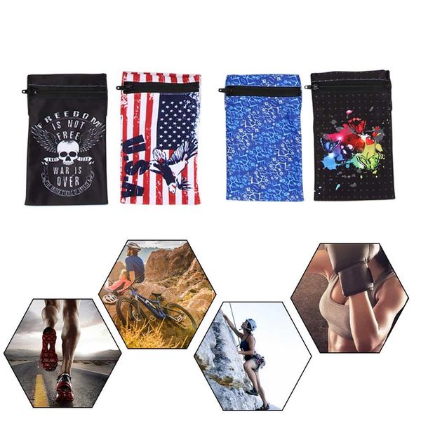 

new men women sports mobile phone arm bag running hand bag wrist double side wrist wallet pouch support pocket