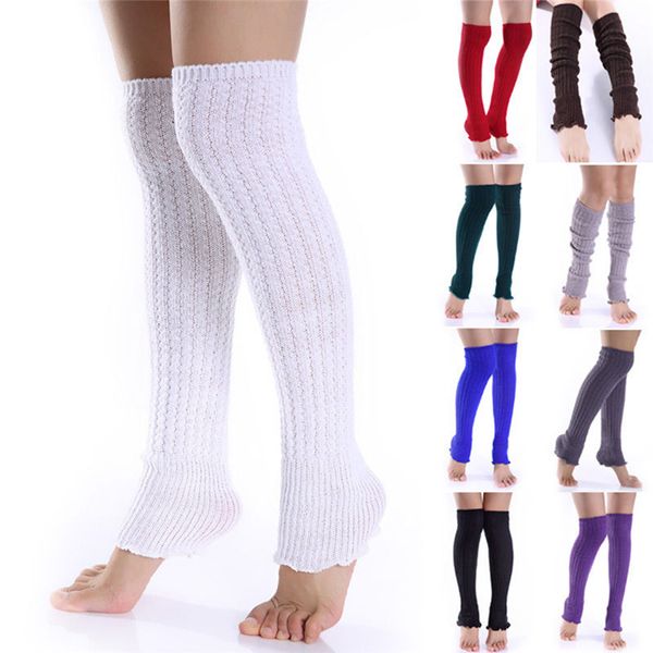 

1 pair fashion woman long stockings popular flowers knitting step foot winter warm stocking, Black;white