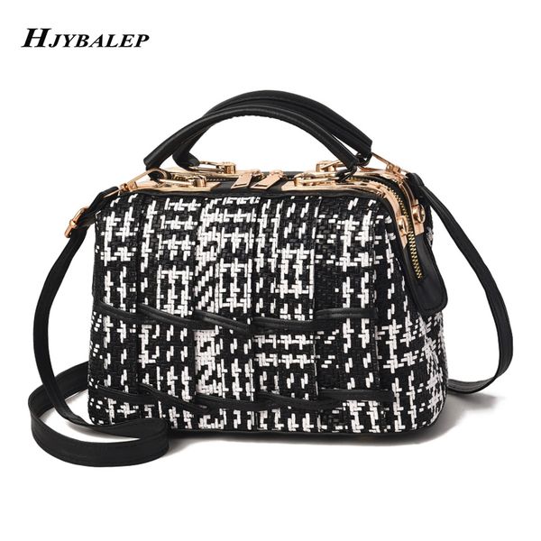 

handbags women bags pu leather shoulder messenger bags casual knitting crossbody purse bag bolsas de mujer