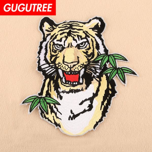 

gugutree вышивка патчи большой тигр патч животных значки аппликация пластыри для одежды дк-5, Black