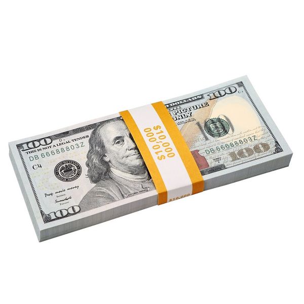 

Play money toy 100 pack copy 100 dollar bill reali tic play that look real double ided pretend prop