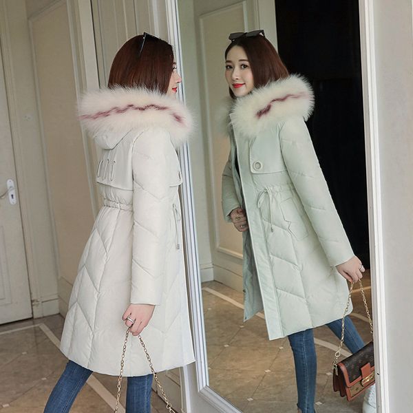 

2019winter cotton parka пальто женщины с капюшоном теплый хлопка-проложенный пальто новый женский вниз хлопка куртка плюс размер женская cc2, Black