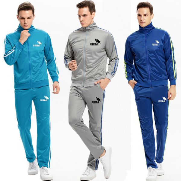 

2020 brand sport suit men quick dry sports suits loose tracksuits mens spring autumn fitness running sets warm jogging tracksuit, Gray