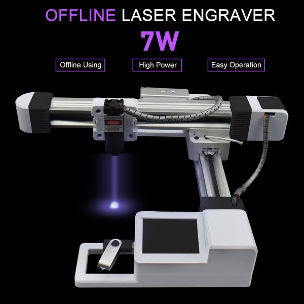 

7000mw wood router engraving machine laser milling machine 155mm*175mm area 3w 7w cnc engrave carving wood tools