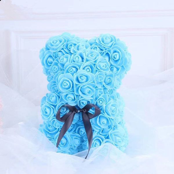 

10pcs new full day gift stuffed cute teddy toys rose bear valentine's love romantic of doll bears pe girlfriend children present 25cm l