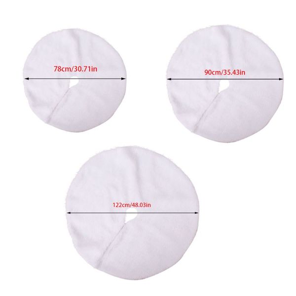 

white plush christmas tree skirt decor bottom floor mat cover merry xmas decor