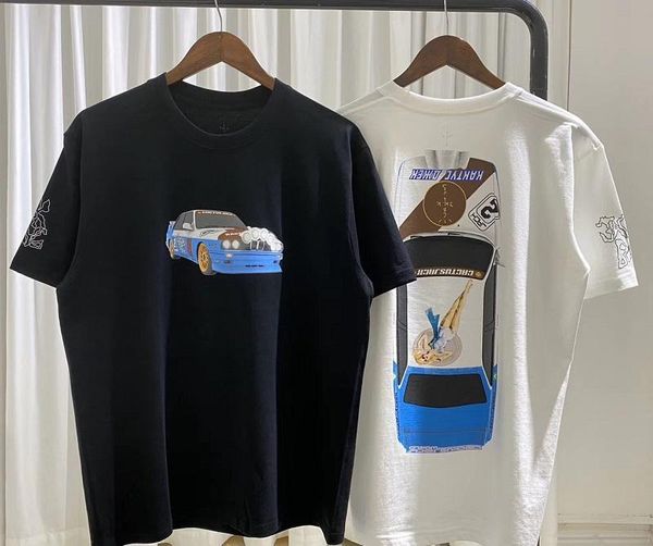 

20ss ins summer american travis scott jackboys car cactus tee skateboard mens designer t shirt women street casual tshirt, White;black