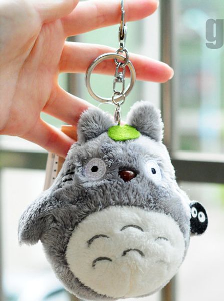 

10cm kawaii totoro plush toy new anime totoro keychain toy stuffed plush totoro doll pendant plush doll k0048