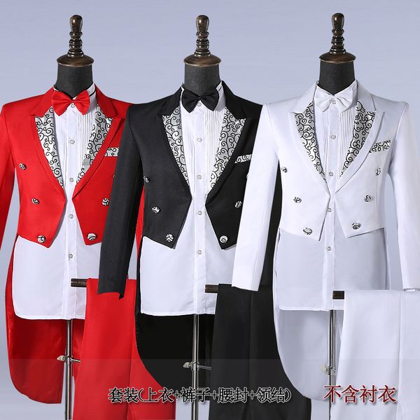 

mens black white suits jacket pants formal dress men suit set men wedding suits groom tuxedos for blazer, White;black