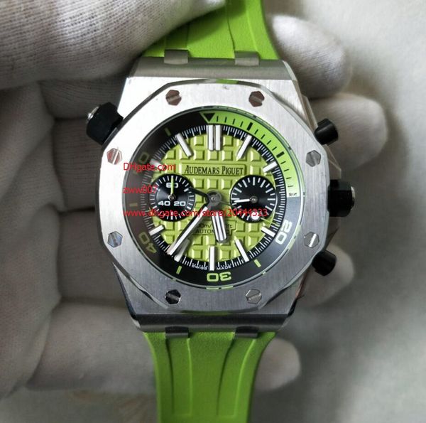 

3 color factory maker classic series wristwatches 42mm quartz chronograph stainless steel mens men's watch watches rubber strap bands, Slivery;brown