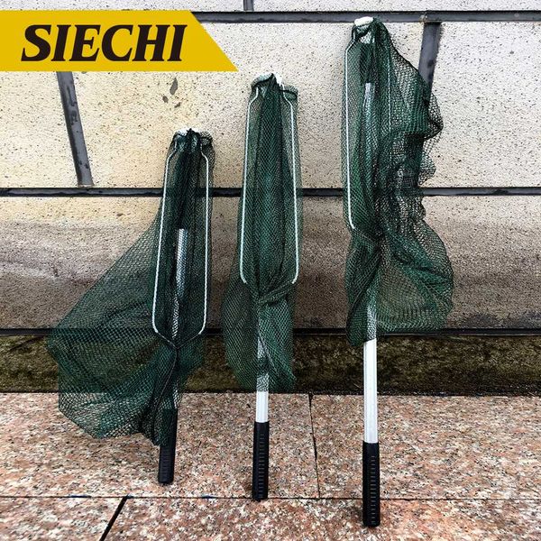 

portable triangular folding fishing net landing net 1.5/1.7/2.1m extendable