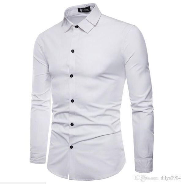 

бесплатная доставка новая мода мужская одежда квадратная шея человек чистый цвет печати ремонт тела с длинными рукавами досуг рубашка мужска, White;black