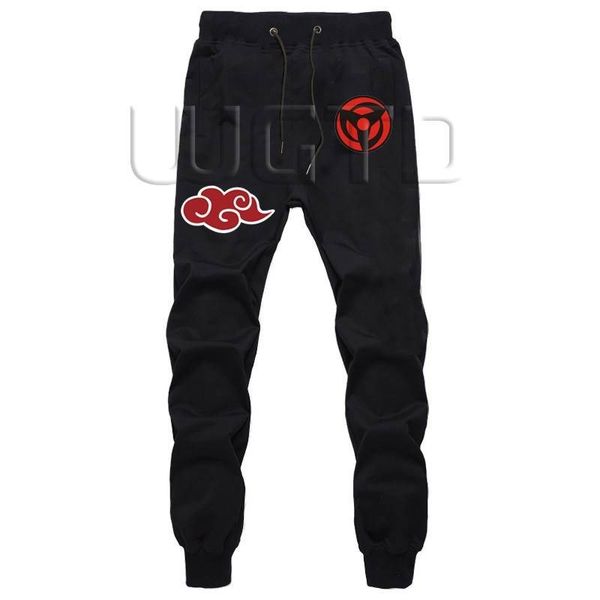 

naruto uchiha men pants joggers fitness trousers hip hop harem pants autumn winter men fitness sweatpants male sportswear pants, Black