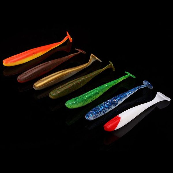 

walk fish 6pcs/lot easy shiner soft lures 70mm/90mm silicone bait double color carp artificial fishing tackle fishing lures xkusm