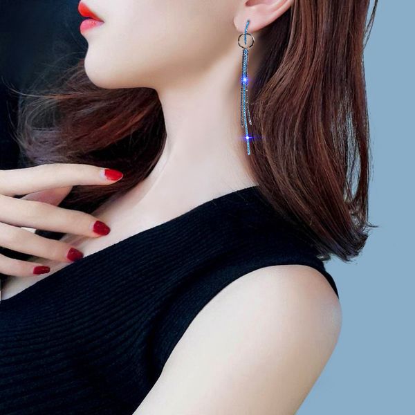 

S925 Silver Needle Korean Geometric Drill Earrings