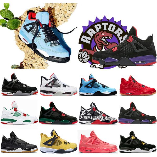 

Free Shipping Bred Tattoo 4 IV 4s Men Basketball Shoes Travis Pizzeria Singles Day Black cat mens trainers designer Sports Sneakers US 7-13