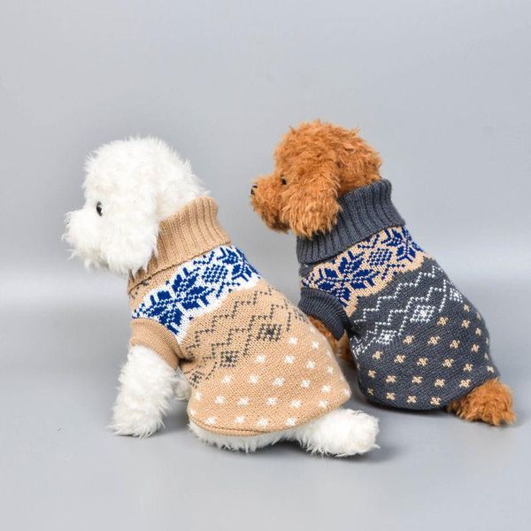 Cão de inverno do Natal revestimento roupa quente e macio Knitting Dog Pet Vest Sweater de Padrão Pequeno Médio Dogs clássico