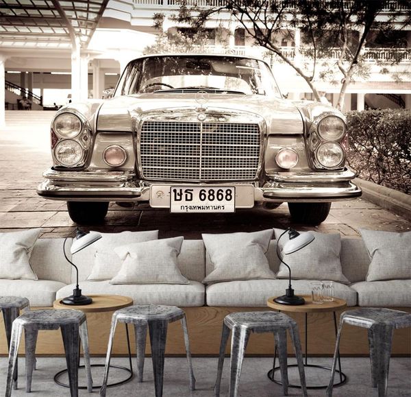 

self-adhesive] 3d vintage car 44760 wall paper mural wall print decal murals